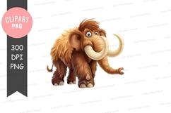 Cartoon mammoth clipart png Product Image 1