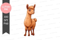 Adorable baby llama clipart png Product Image 1