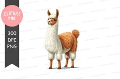 Cute alpaca clipart png Product Image 1