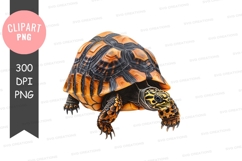 Orange and black tortoise clipart png Product Image 1