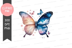 Magical butterfly clip art Product Image 1