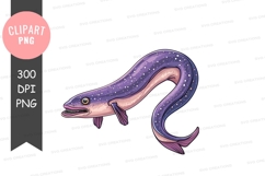 Cartoon eel clipart png Product Image 1