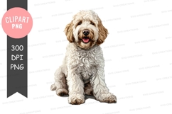 Happy labradoodle clipart png Product Image 1