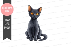 Gray cat clipart png Product Image 1