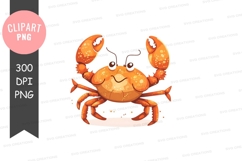 Happy crab clipart png Product Image 1