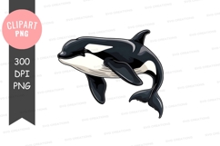 Leaping orca clipart png Product Image 1