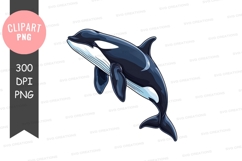 Leaping orca clipart png Product Image 1