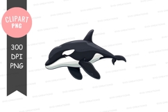 Orca whale clipart png Product Image 1