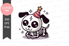 Skeleton dog celebrating birthday Product Image 1
