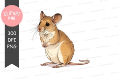 Brown mouse clipart png Product Image 1