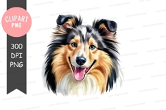 Happy shetland sheepdog clipart png Product Image 1