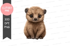 Laying brown bear clipart png Product Image 1