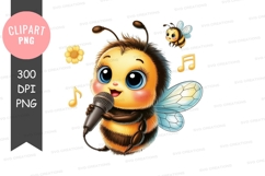Singing bee clipart png Product Image 1