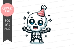 Celebrating skeleton clipart png Product Image 1