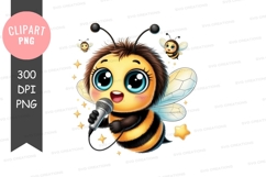 Singing bee clipart png Product Image 1