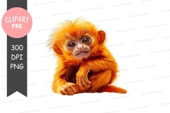 Cute baby monkey clipart png Product Image 1