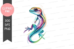 Colorful lizard clipart png Product Image 1