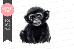 Cute baby gorilla clipart png Product Image 1