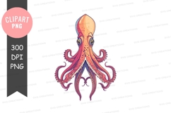 Vibrant octopus clipart png Product Image 1