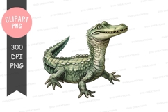 Cartoon crocodile clipart png Product Image 1