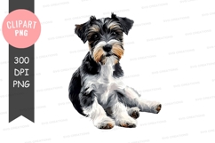 Cute schnauzer puppy clipart png Product Image 1