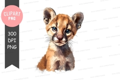 Cute baby caracal kitten clipart png Product Image 1