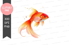 Vibrant goldfish clipart png Product Image 1