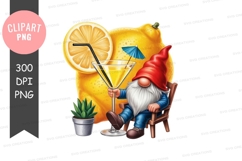 Relaxing gnome with lemon cocktail Product Image 1