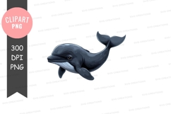 Gray dolphin clipart png Product Image 1