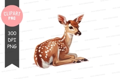Cute baby deer clipart png Product Image 1