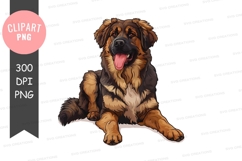 Happy brown dog clipart png Product Image 1