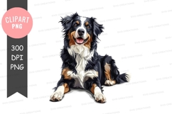 Happy bernese mountain dog clipart png Product Image 1