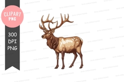Majestic deer clipart png Product Image 1