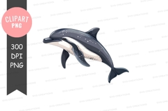 Leaping dolphin clipart png Product Image 1