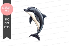 Leaping dolphin clipart png Product Image 1