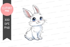 Cute cartoon bunny clipart png Product Image 1