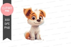 Happy puppy clipart png Product Image 1