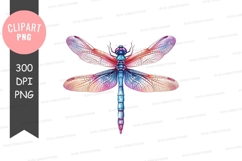Colorful dragonfly clipart png Product Image 1