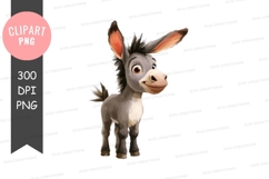 Cartoon donkey clipart png Product Image 1