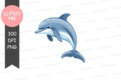 Leaping dolphin clipart png Product Image 1