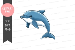 Jumping dolphin clipart png Product Image 1