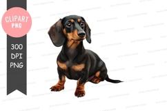 Cute dachshund puppy clipart png Product Image 1
