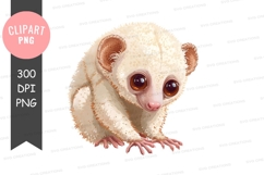 White lemur clipart png Product Image 1