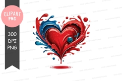 Colorful heart clipart png Product Image 1