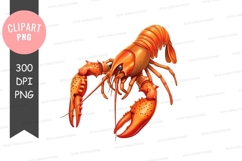 Vibrant lobster clipart png Product Image 1