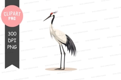 Graceful crane clipart png Product Image 1
