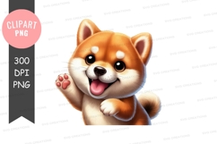 Happy shiba inu puppy clipart png Product Image 1