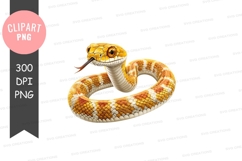 Yellow and orange snake clipart png Product Image 1