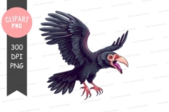 Flying raven clipart png Product Image 1