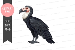 Black vulture clipart png Product Image 1